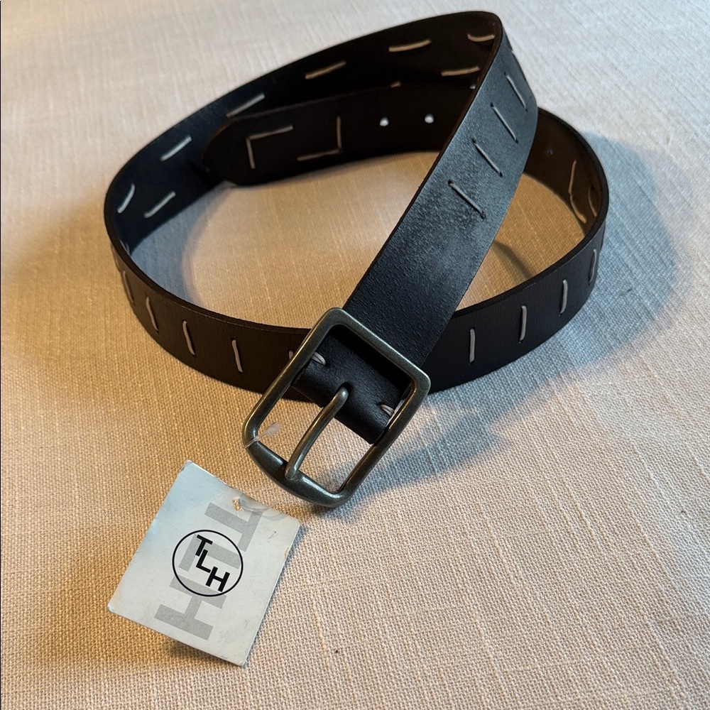 TLH 100% Buffalo Leather Black Belt
